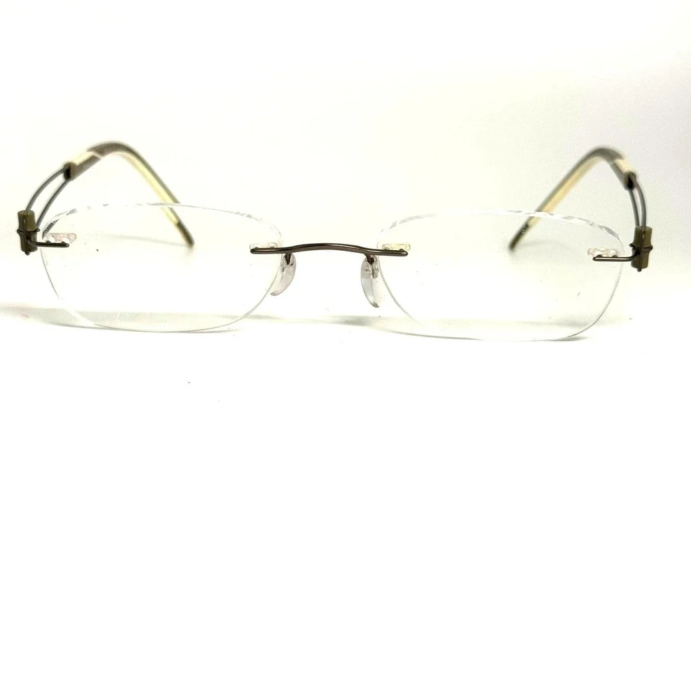 Silhouette Rimless Eyeglasses Brown Cream 7759 40 6050 51 19 140 Austria Frames